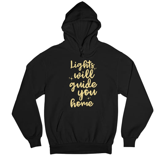 coldplay lights will guide you home hoodie hooded sweatshirt winterwear music band buy online usa united states of america the banyan tee tbt men women girls boys unisex black fix you