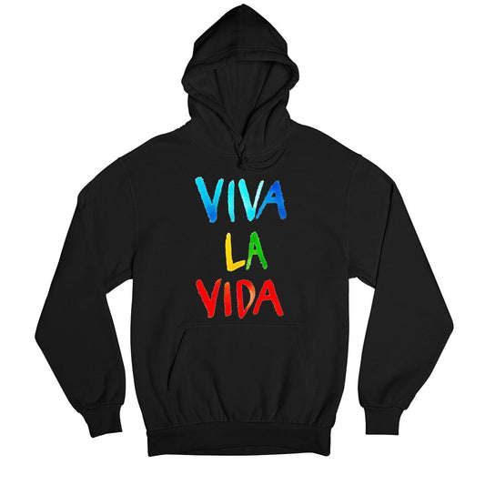 coldplay viva la vida hoodie hooded sweatshirt winterwear music band buy online usa united states of america the banyan tee tbt men women girls boys unisex black