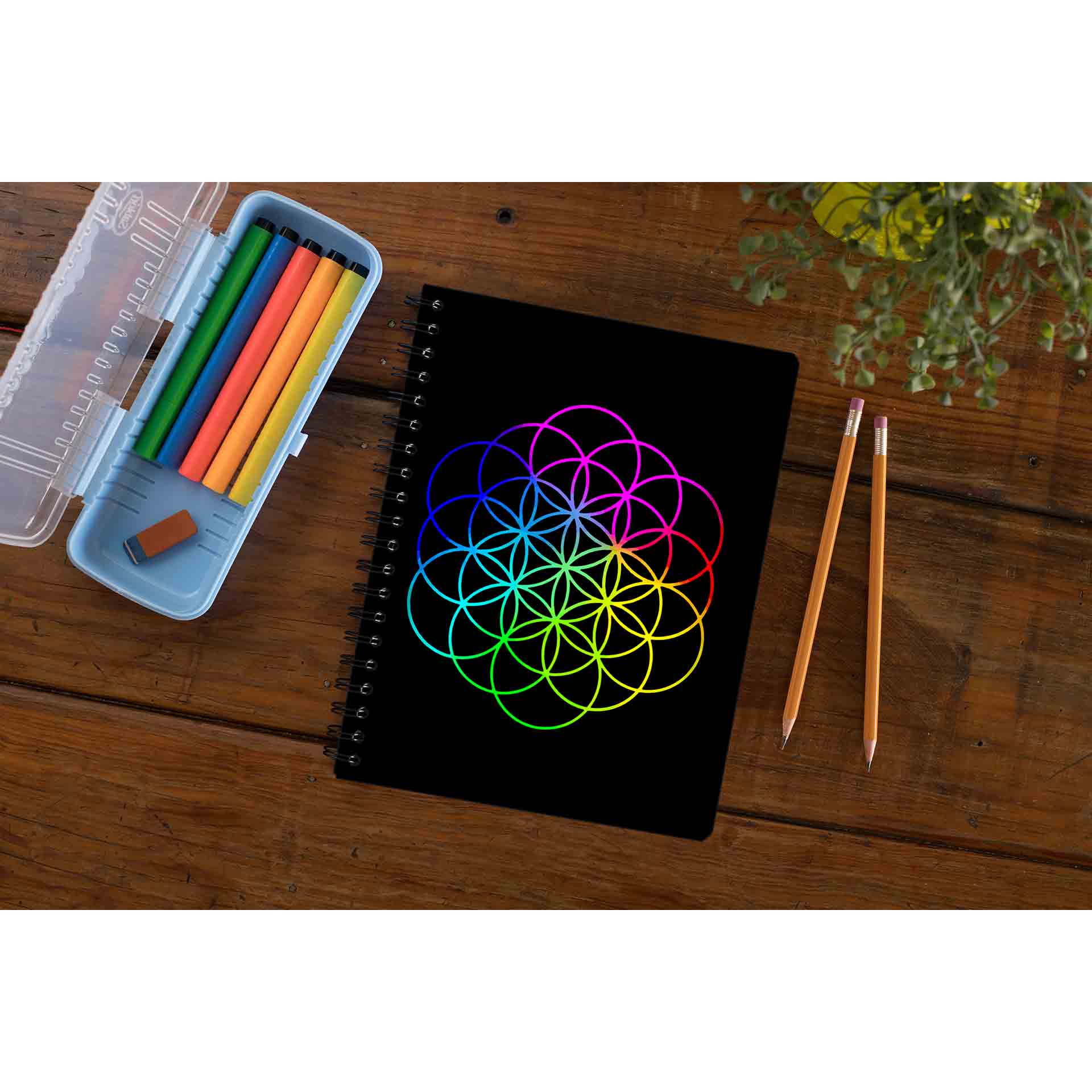 coldplay flower of life notebook notepad diary buy online united states of america usa the banyan tee tbt unruled