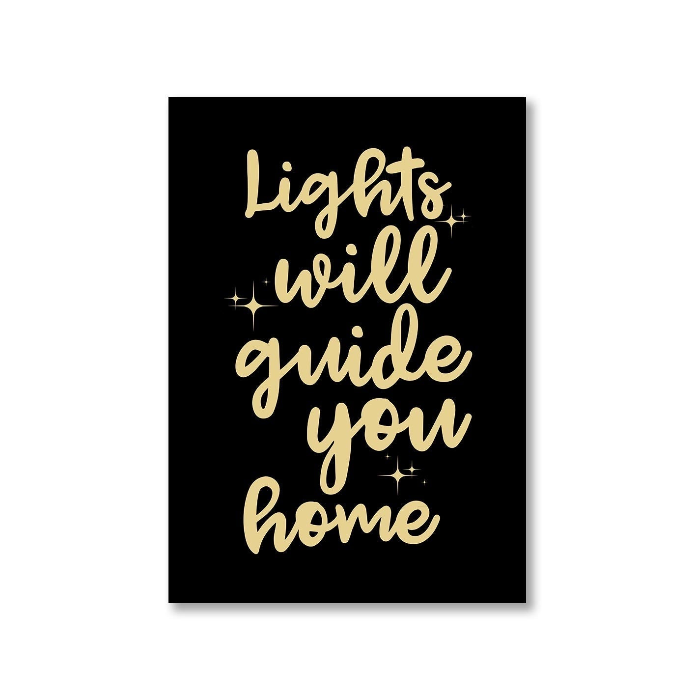 coldplay lights will guide you home poster wall art buy online united states of america usa the banyan tee tbt a4 fix you