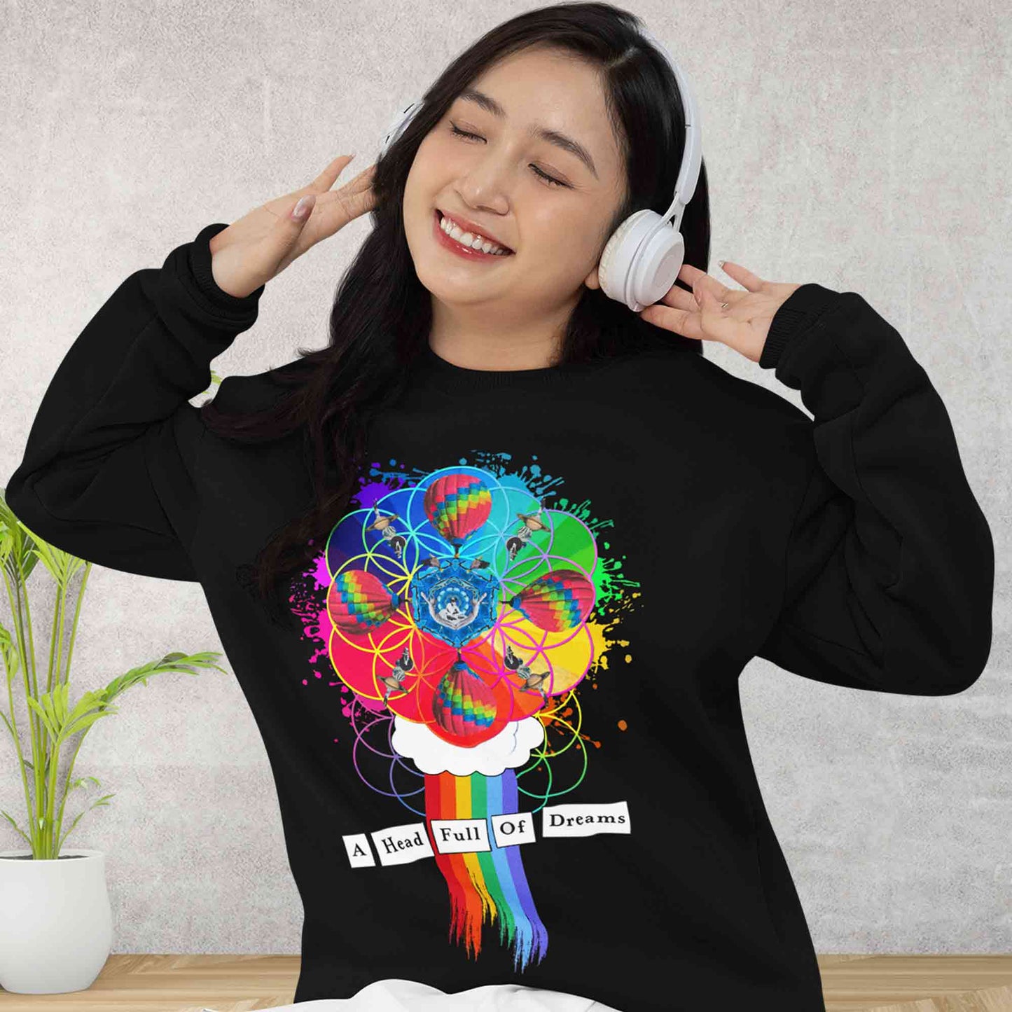 coldplay a head full of dreams sweatshirt upper winterwear music band buy online united states usa the banyan tee tbt men women girls boys unisex black