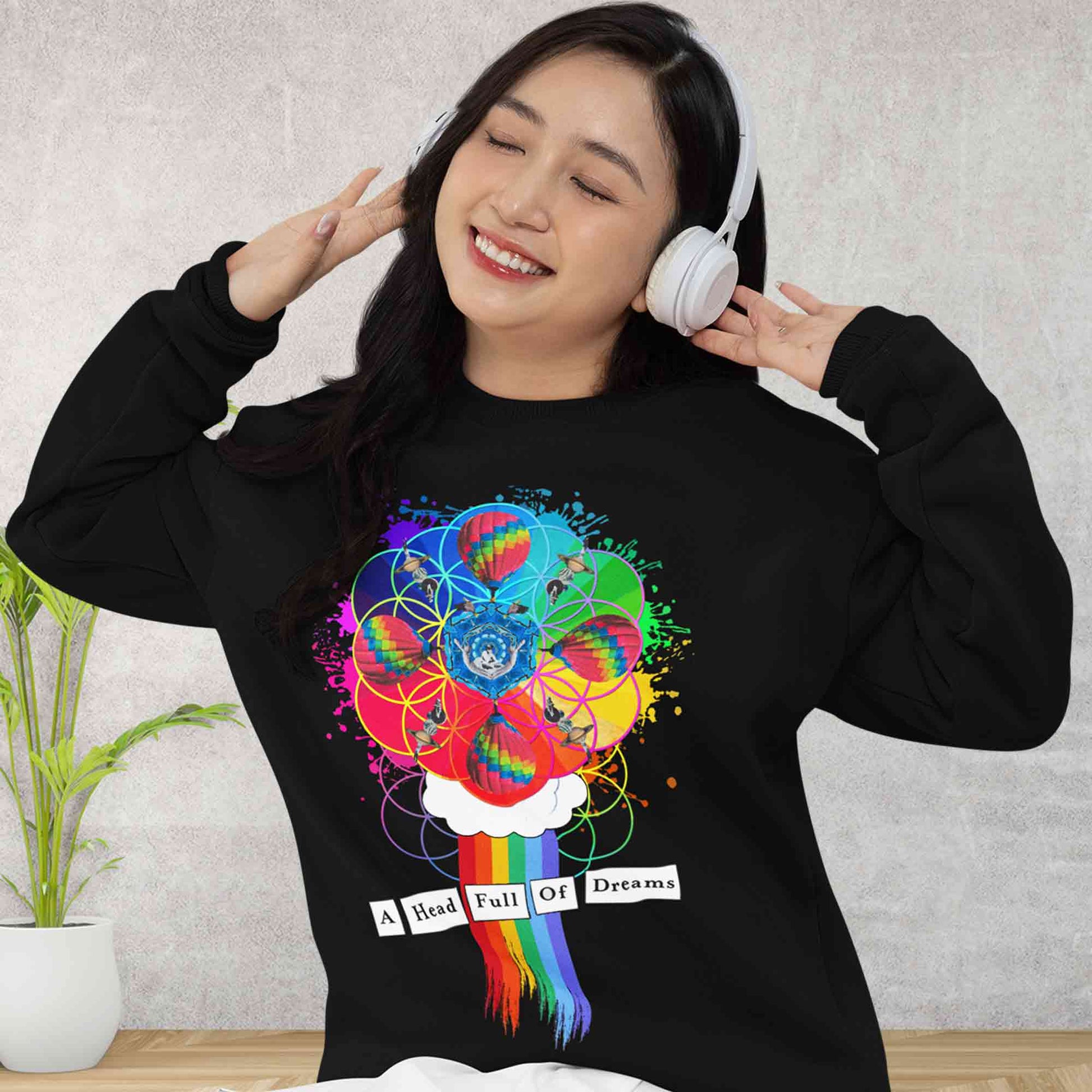 coldplay a head full of dreams sweatshirt upper winterwear music band buy online united states usa the banyan tee tbt men women girls boys unisex black