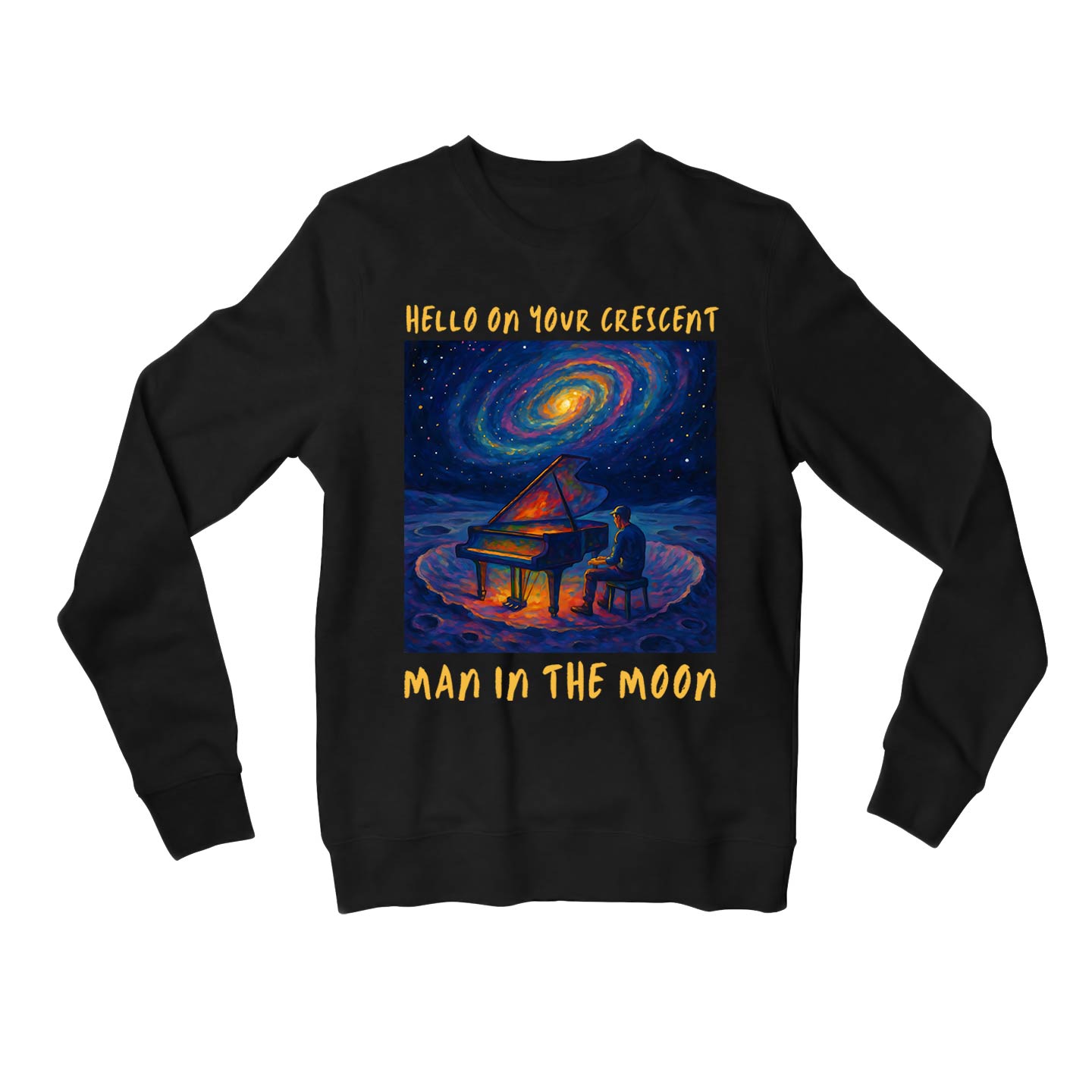 coldplay man in the moon sweatshirt upper winterwear music band buy online united states usa the banyan tee tbt men women girls boys unisex black 