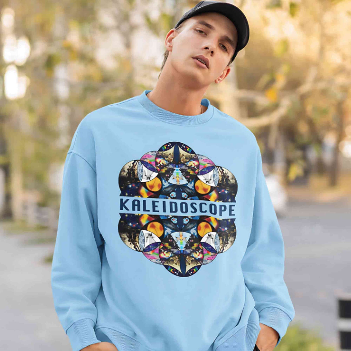 coldplay kaleidoscope sweatshirt upper winterwear music band buy online united states usa the banyan tee tbt men women girls boys unisex gray