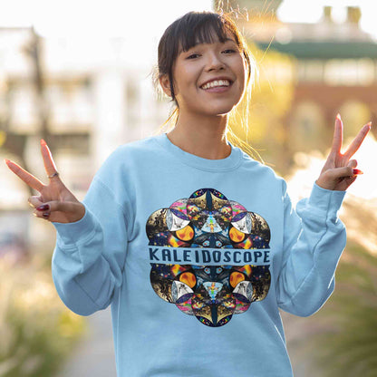 coldplay kaleidoscope sweatshirt upper winterwear music band buy online united states usa the banyan tee tbt men women girls boys unisex gray