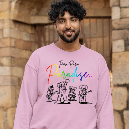 coldplay para para paradise sweatshirt upper winterwear music band buy online united states usa the banyan tee tbt men women girls boys unisex gray