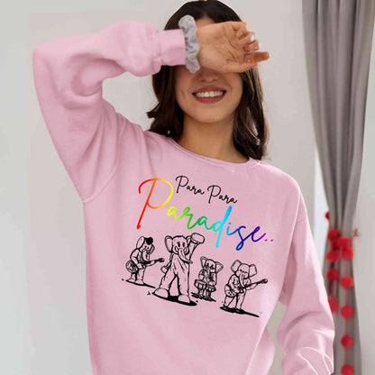 coldplay para para paradise sweatshirt upper winterwear music band buy online united states usa the banyan tee tbt men women girls boys unisex gray