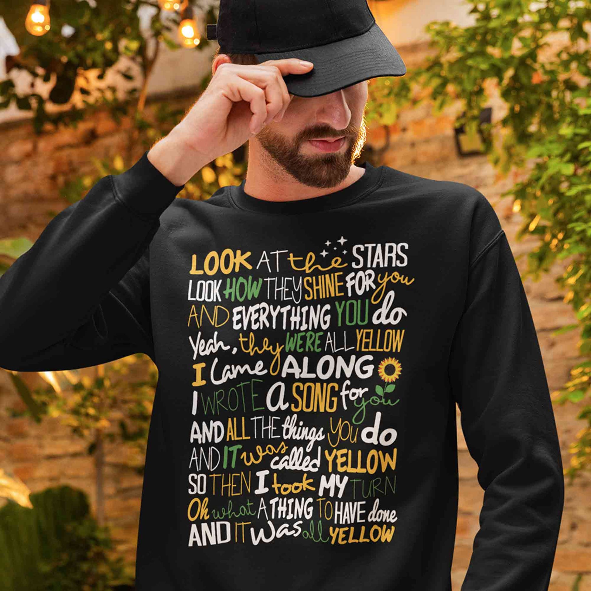 coldplay yellow sweatshirt upper winterwear music band buy online united states usa the banyan tee tbt men women girls boys unisex black