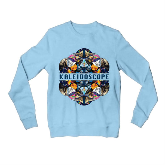 coldplay kaleidoscope sweatshirt upper winterwear music band buy online united states usa the banyan tee tbt men women girls boys unisex gray
