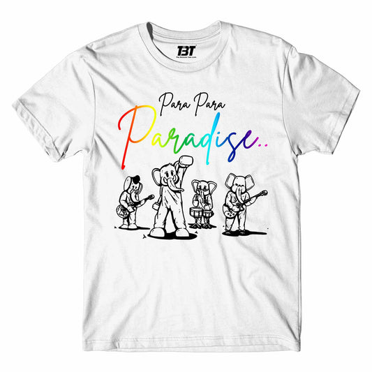 coldplay inspired para para paradise t-shirt music band buy online united states of america usa the banyan tee tbt men women girls boys unisex white