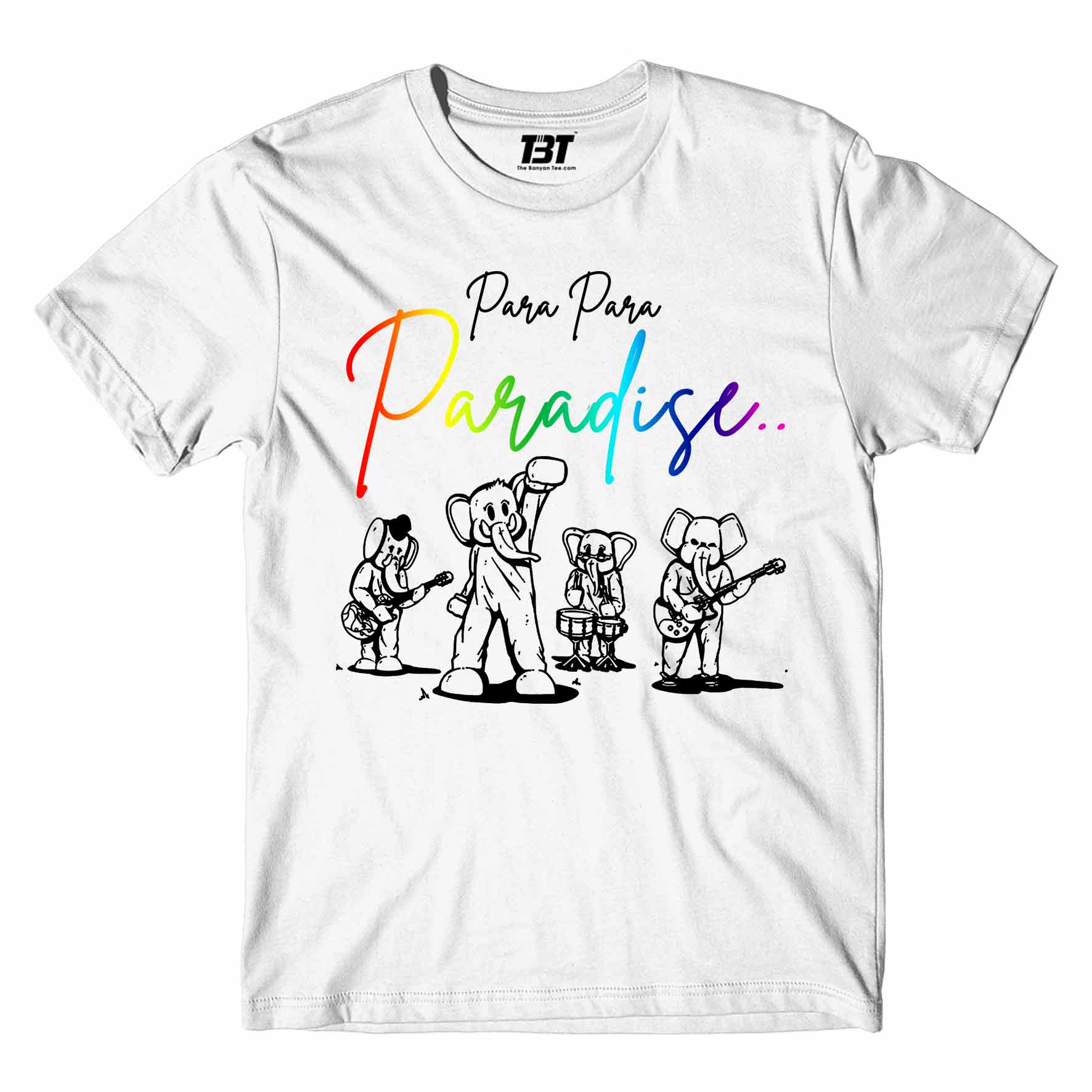 coldplay para para paradise t-shirt music band buy online usa united states the banyan tee tbt men women girls boys unisex white