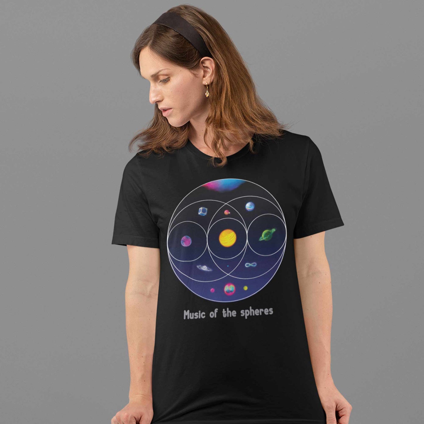 coldplay music of the spheres t-shirt music band buy online usa united states the banyan tee tbt men women girls boys unisex navy