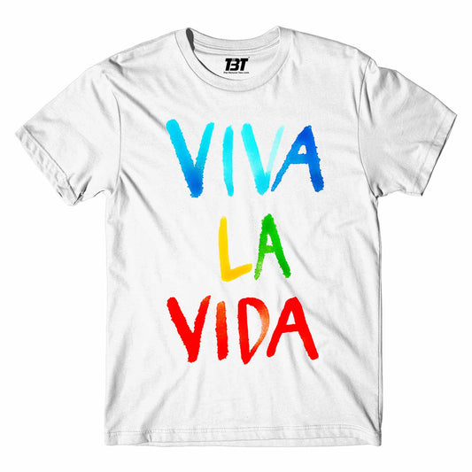 coldplay inspired viva la vida t-shirt music band buy online united states of america usa the banyan tee tbt men women girls boys unisex white