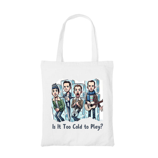 coldplay is it too cold to play tote bag cotton printed music band buy online united states usa the banyan tee tbt men women girls boys unisex