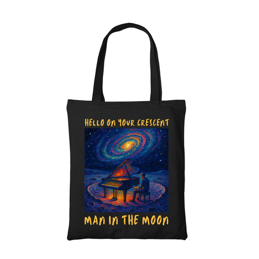 coldplay man in the moon tote bag cotton printed music band buy online united states usa the banyan tee tbt men women girls boys unisex  