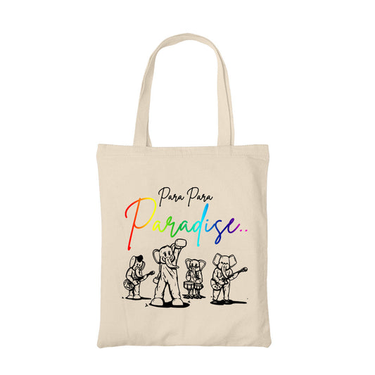 coldplay paradise tote bag hand printed cotton women men unisex