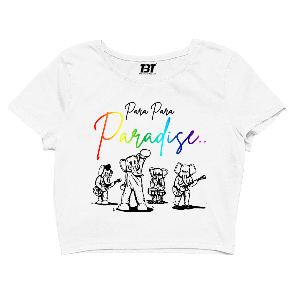 coldplay para para paradise crop top music band buy online united states of america usa the banyan tee tbt men women girls boys unisex white