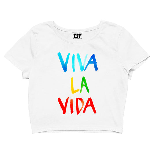 coldplay inspired viva la vida crop top music band buy online united states of america usa the banyan tee tbt men women girls boys unisex white