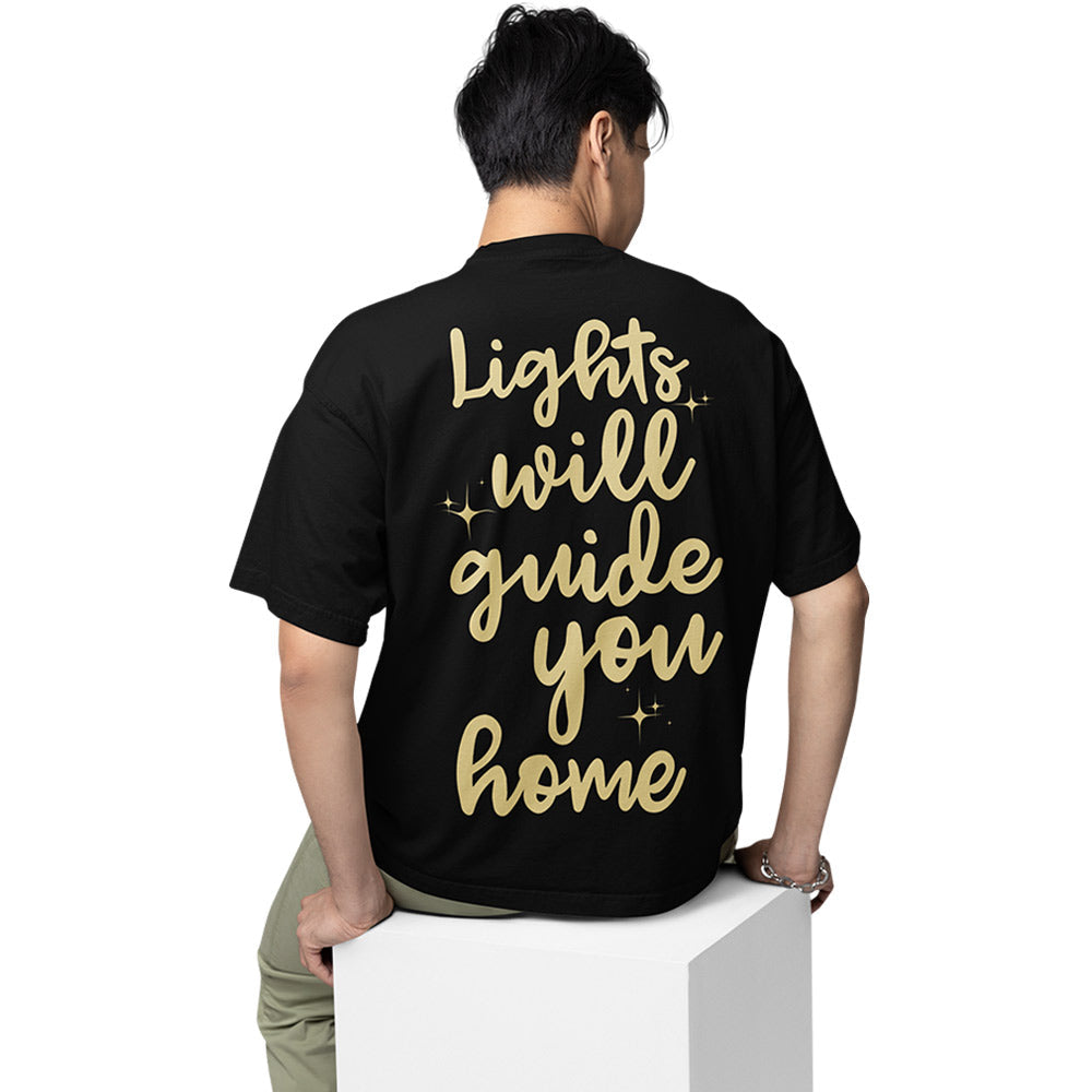 coldplay inspired oversized t shirt - lights will guide you home music t-shirt black buy online india the banyan tee tbt men women girls boys unisex