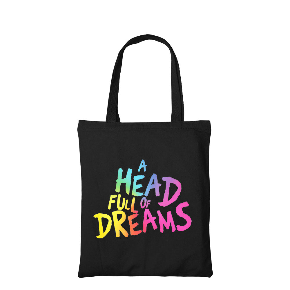 coldplay a head full of dreams tote bag hand printed cotton women men unisex