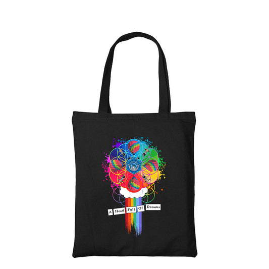 coldplay head full of dreams tote bag hand printed cotton women men unisex