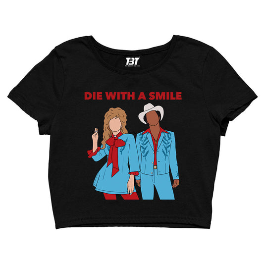 lady gaga die with a smile crop top music band buy online united states of america usa the banyan tee tbt men women girls boys unisex s