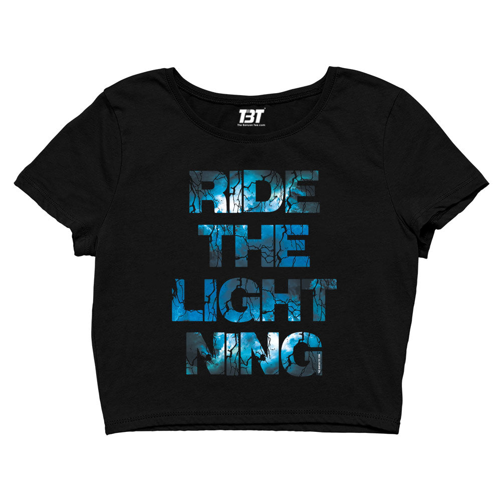 Metallica Crop Top Merchandise Clothing Apparel - Ride The Lightning Crop Top The Banyan Tee TBT