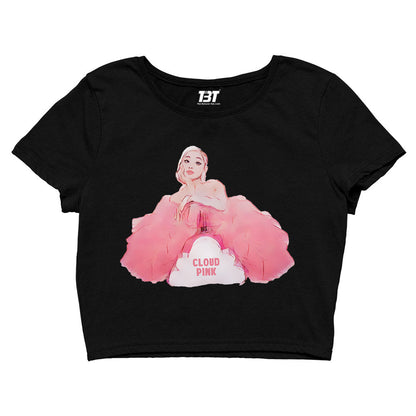 ariana grande cloud pink crop top music band buy online united states of america usa the banyan tee tbt men women girls boys unisex black