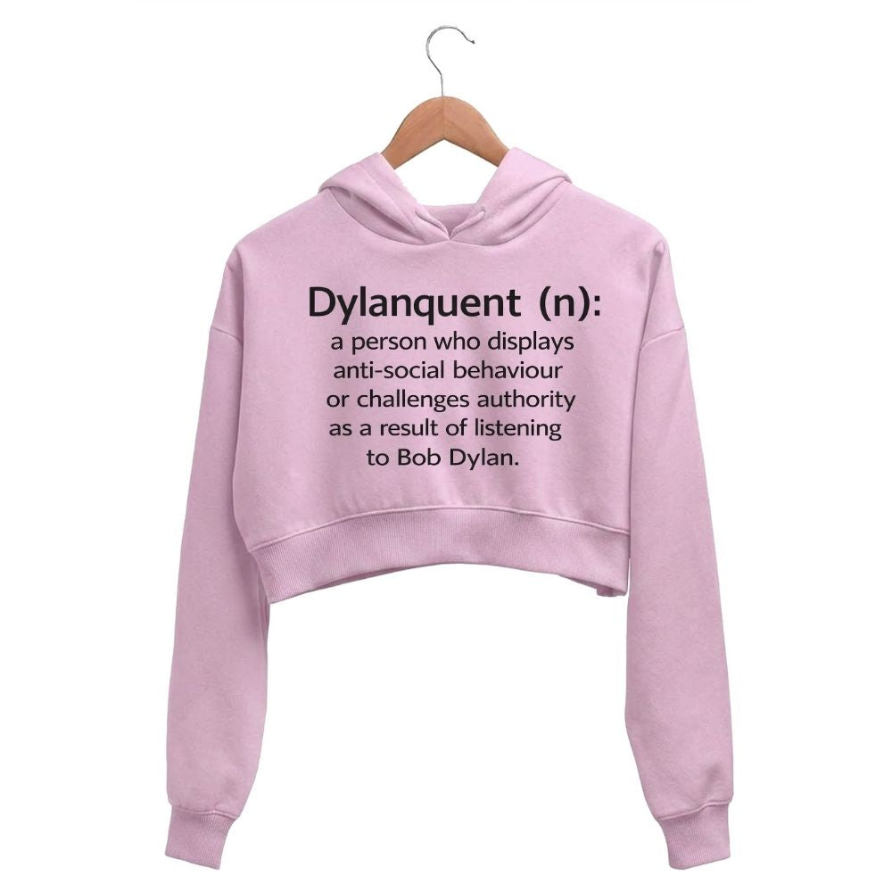 bob dylan dylanquent crop hoodie hooded sweatshirt upper winterwear music band buy online united states usa the banyan tee tbt men women girls boys unisex baby pink 