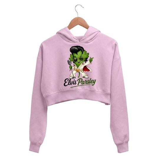 elvis presley parsley crop hoodie hooded sweatshirt upper winterwear music band buy online united states usa the banyan tee tbt men women girls boys unisex baby pink 