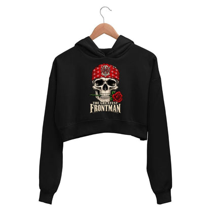 guns n' roses the greatest frontman crop hoodie hooded sweatshirt upper winterwear music band buy online united states usa the banyan tee tbt men women girls boys unisex black 