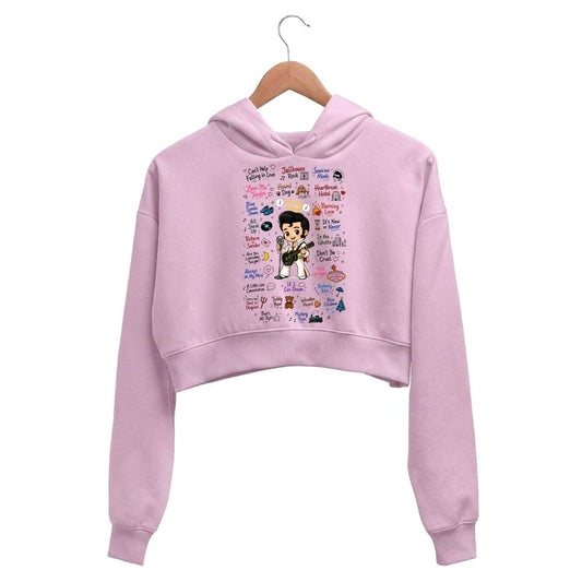 elvis presley rockabilly doodle crop hoodie hooded sweatshirt upper winterwear music band buy online united states usa the banyan tee tbt men women girls boys unisex baby pink 