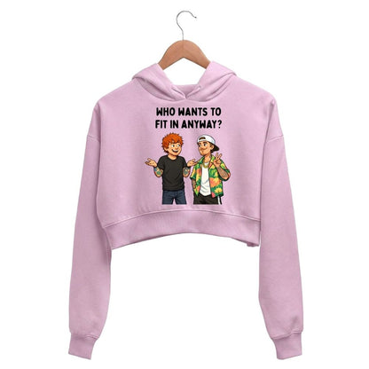 ed sheeran who wants to fit in crop hoodie hooded sweatshirt upper winterwear music band buy online united states usa the banyan tee tbt men women girls boys unisex baby pink 