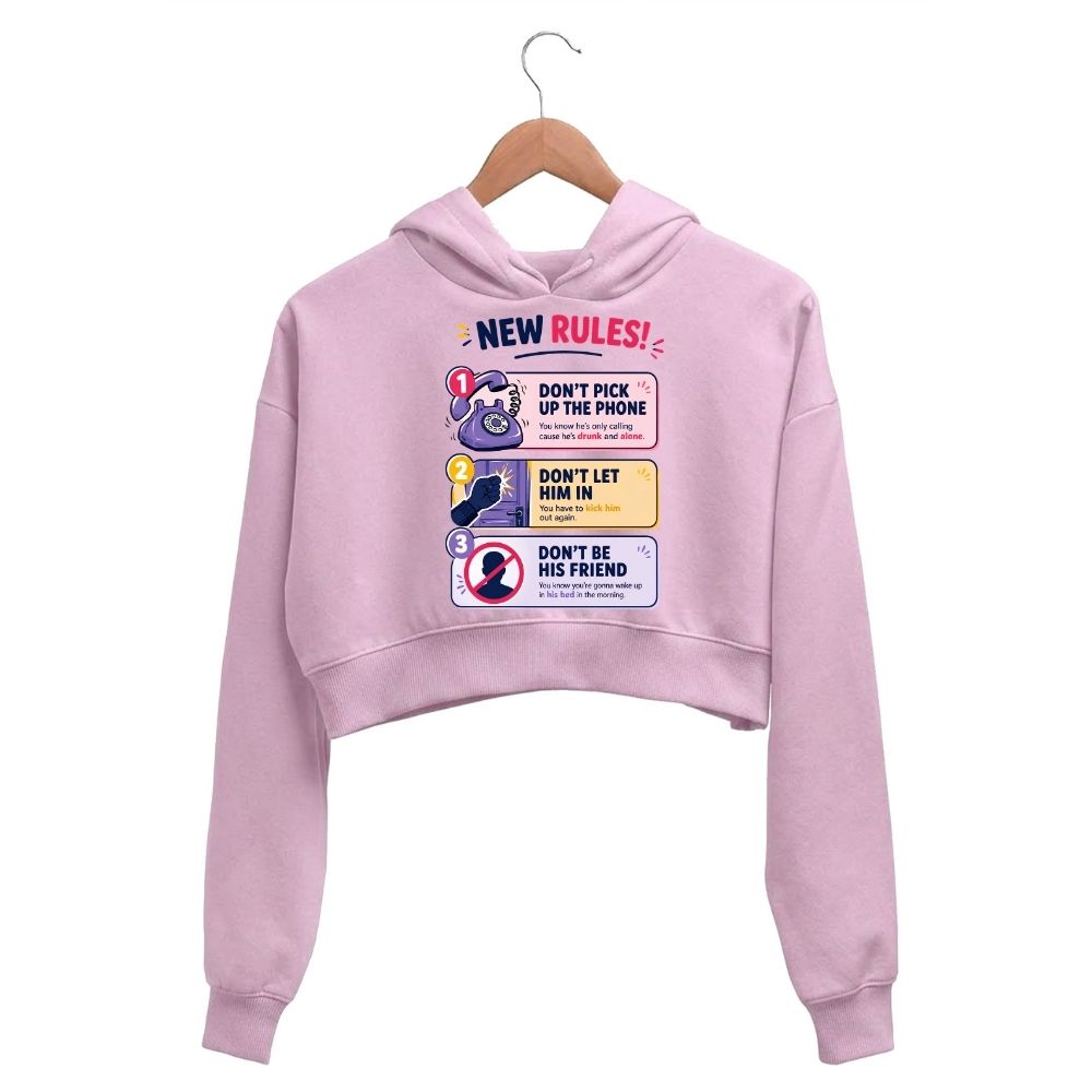 dua lipa new rules crop hoodie hooded sweatshirt upper winterwear music band buy online india the banyan tee tbt men women girls boys unisex baby pink 