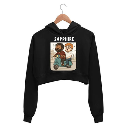 ed sheeran sapphire crop hoodie hooded sweatshirt upper winterwear music band buy online united states usa the banyan tee tbt men women girls boys unisex black 