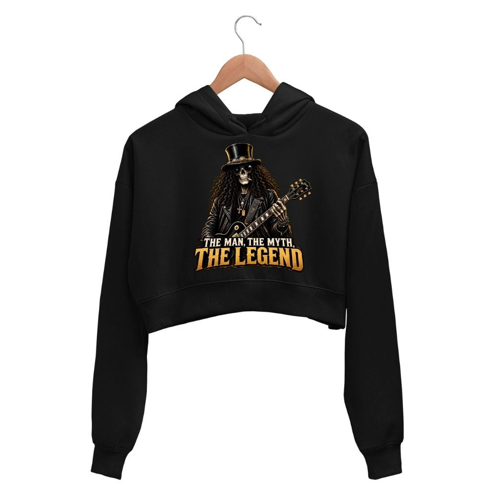 guns n' roses the guitar legend crop hoodie hooded sweatshirt upper winterwear music band buy online united states usa the banyan tee tbt men women girls boys unisex black 
