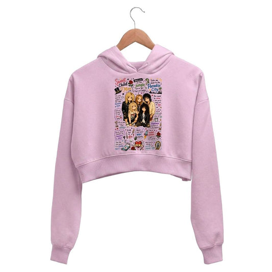 guns n' roses appetite for doodles crop hoodie hooded sweatshirt upper winterwear music band buy online united states usa the banyan tee tbt men women girls boys unisex baby pink 