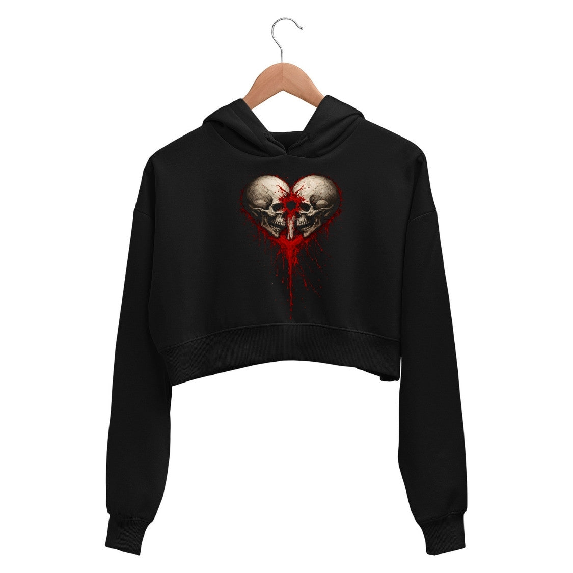 bullet for my valentine bullet heart crop hoodie hooded sweatshirt upper winterwear music band buy online united states usa the banyan tee tbt men women girls boys unisex black 