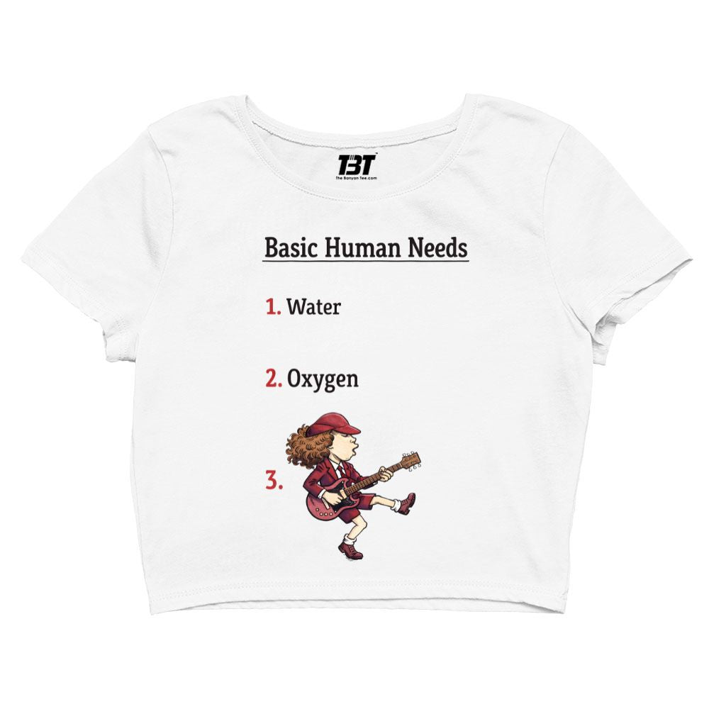 ac/dc basic human needs crop top music band buy online united states usa the banyan tee tbt men women girls boys unisex s 