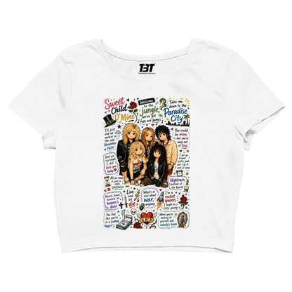 guns n' roses appetite for doodles crop top music band buy online united states usa the banyan tee tbt men women girls boys unisex s 