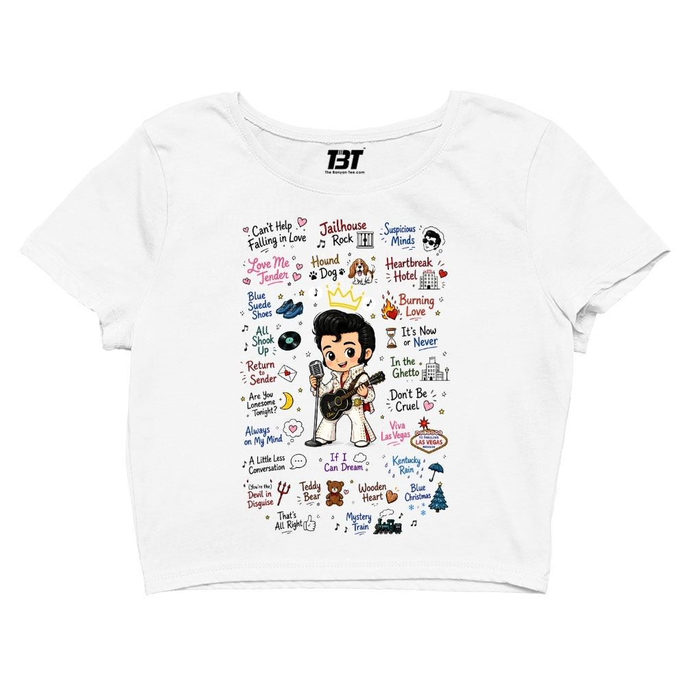 elvis presley rockabilly doodle crop top music band buy online united states usa the banyan tee tbt men women girls boys unisex s 