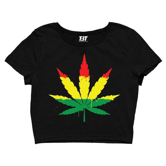 bob marley unity leaf crop top music band buy online united states usa the banyan tee tbt men women girls boys unisex s 
