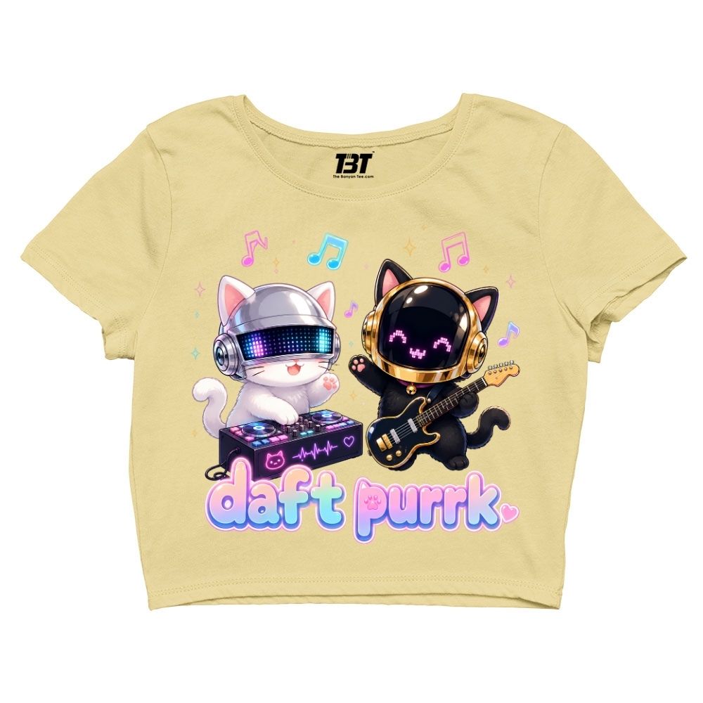 daft punk daft purrk crop top music band buy online united states usa the banyan tee tbt men women girls boys unisex s 