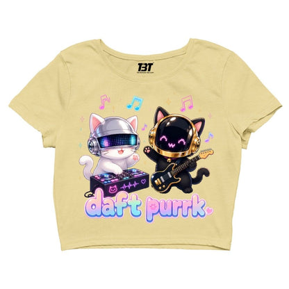 daft punk daft purrk crop top music band buy online united states usa the banyan tee tbt men women girls boys unisex s 