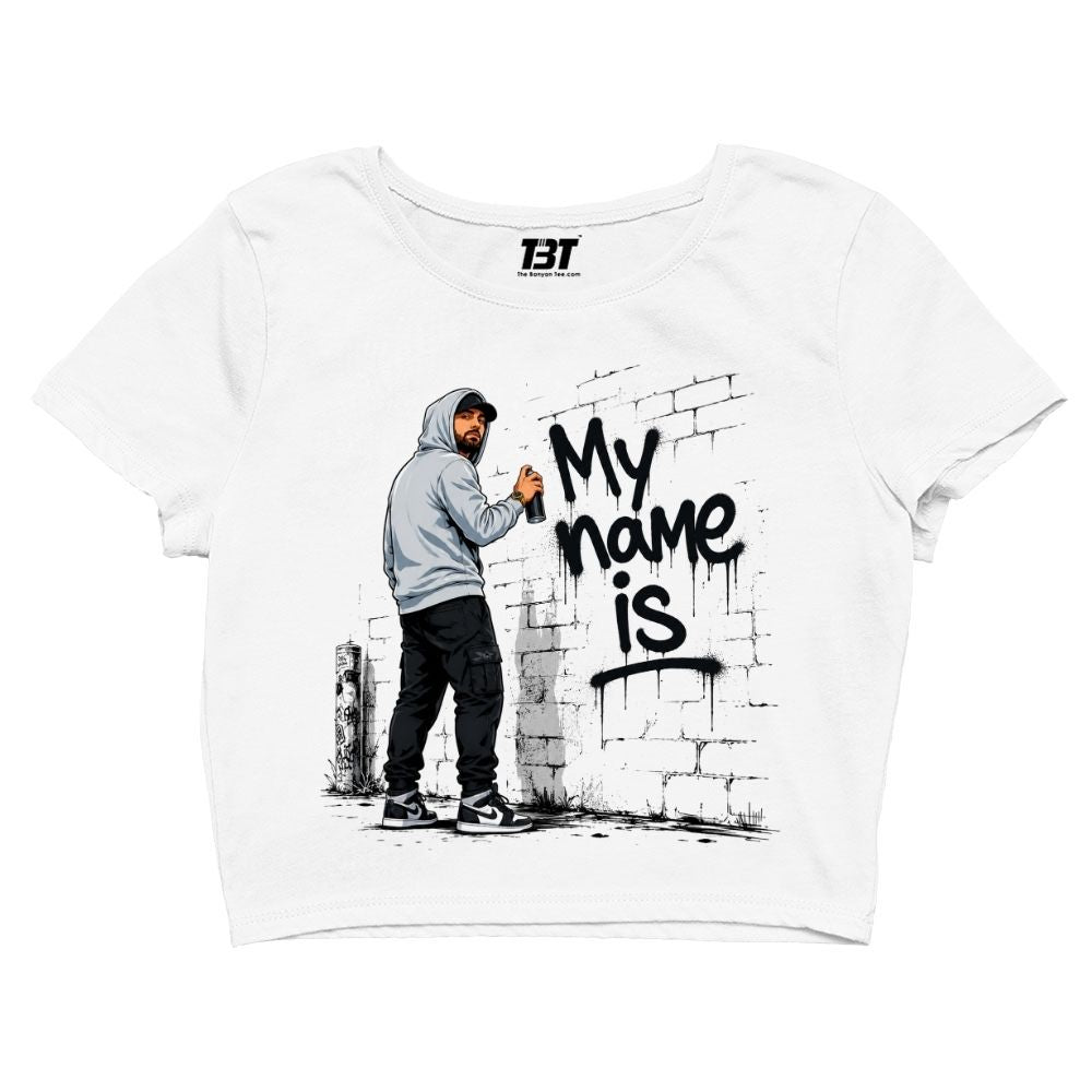 eminem my name is crop top music band buy online united states usa the banyan tee tbt men women girls boys unisex s 