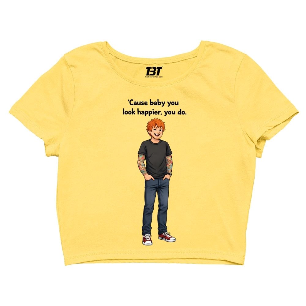 ed sheeran happier crop top music band buy online united states usa the banyan tee tbt men women girls boys unisex s 