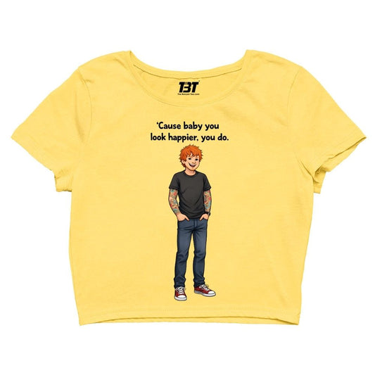 ed sheeran happier crop top music band buy online united states usa the banyan tee tbt men women girls boys unisex s 
