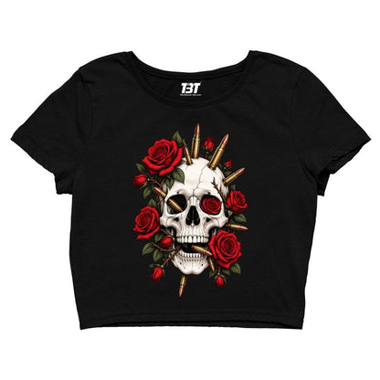 guns n' roses bullet bloom crop top music band buy online united states usa the banyan tee tbt men women girls boys unisex s 