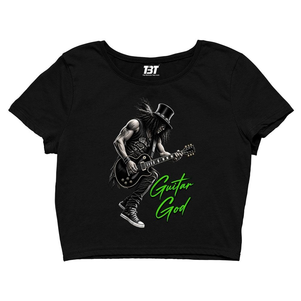 guns n' roses guitar god crop top music band buy online united states usa the banyan tee tbt men women girls boys unisex s 