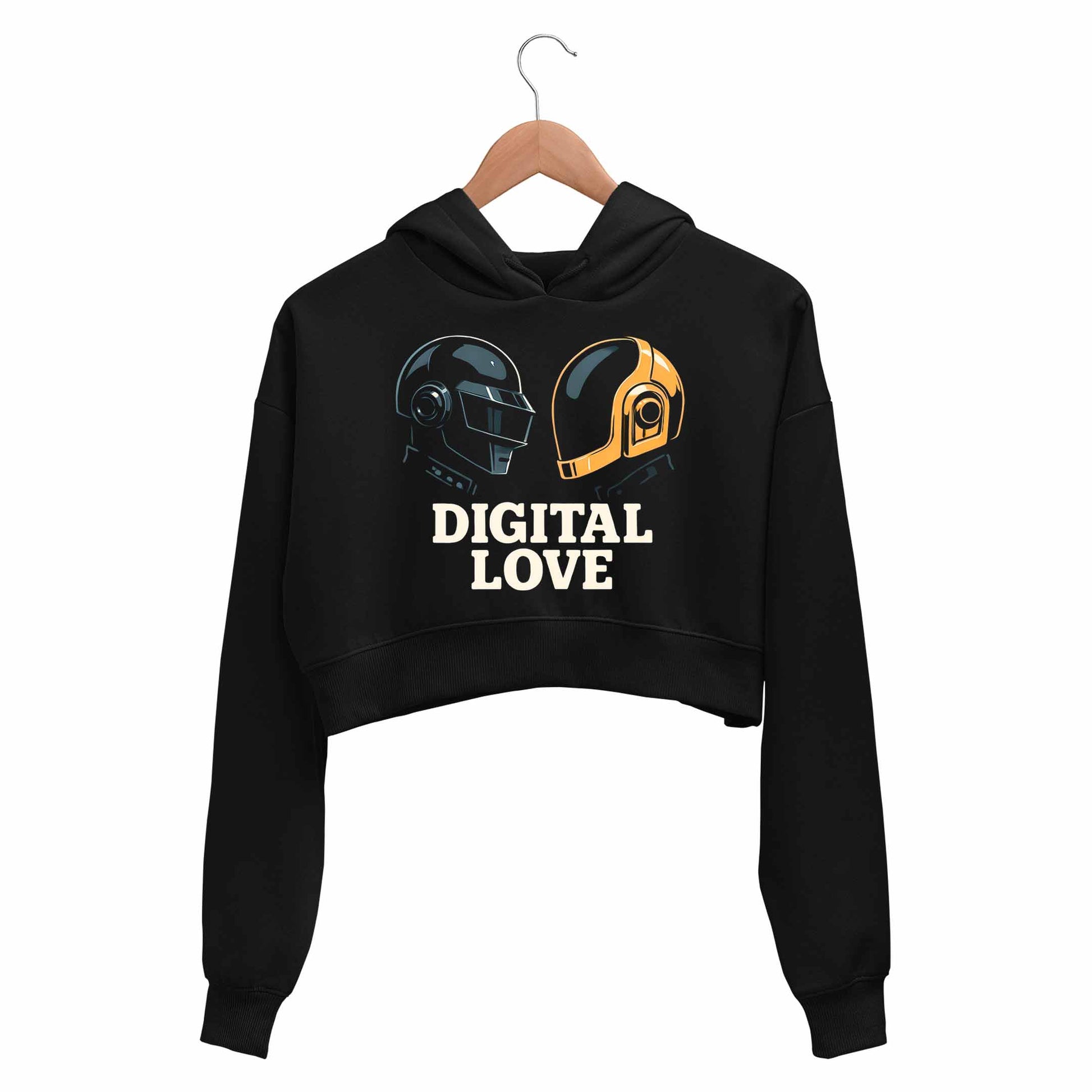 daft punk crop hoodie digital love